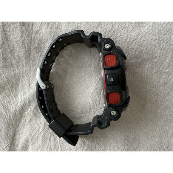 Casio G-Shock GA-100 Black & Red Analog Digital Shock Resistant Watch WR200M - Picture 14 of 16